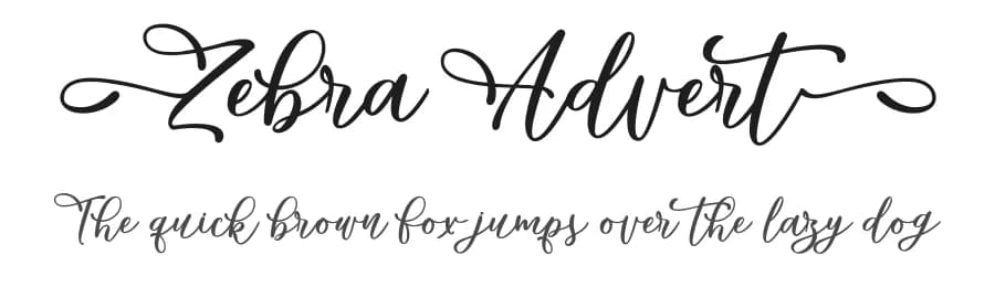 Zebra Advert by Typhoon Type - Suthi Srisopha — Script Handwritten Font