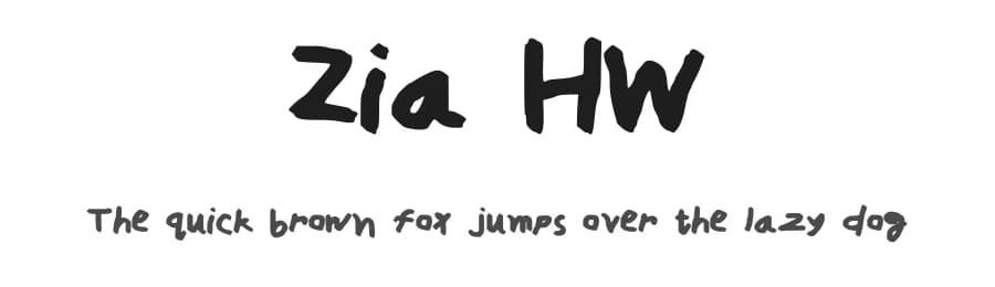 Zia HW by Zia Jamel — Script Handwritten Font