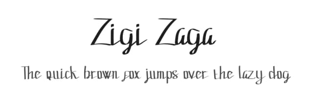 Zigi Zaga by Yahhya Anas — Script Handwritten Font