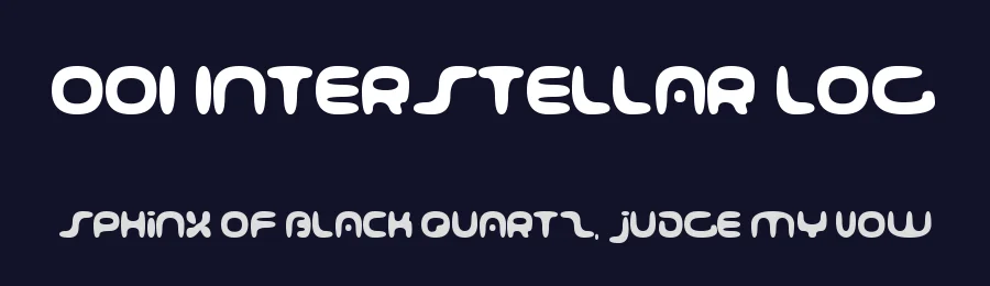 001 Interstellar Log by Yellowyellow — Display Font — thumbnail 2