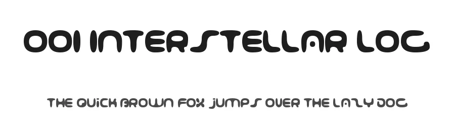 001 Interstellar Log by Yellowyellow — Display Font
