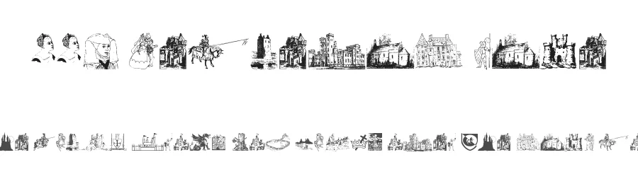 001 Medieval Daze by Yellowyellow — Dingbats Font