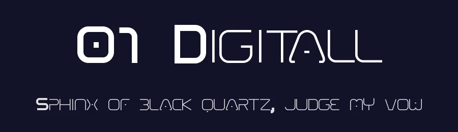 01 Digitall by David Chung — Display Font — thumbnail 2