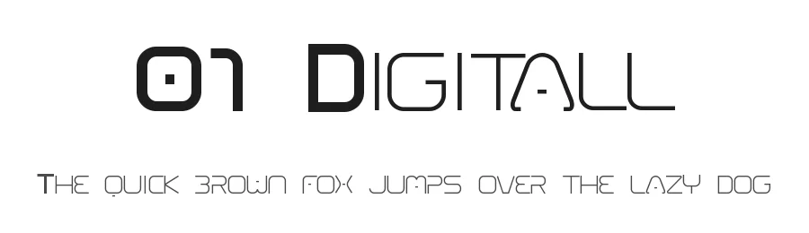 01 Digitall by David Chung — Display Font