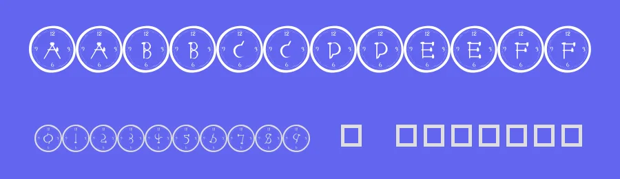 101! Clock Face by Nght Place — Decorative Font — thumbnail 3