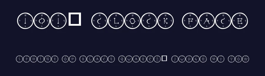101! Clock Face by Nght Place — Decorative Font — thumbnail 2