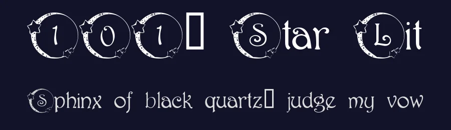 101! Star Lit by Nght Place — Decorative Font — thumbnail 2