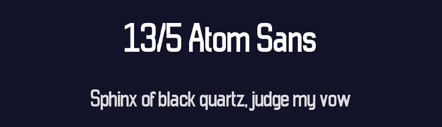 13/5 Atom Sans by Winter Design Studio — Sans Serif Font — thumbnail 2