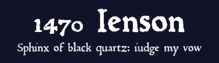 1470 Jenson by GLC Foundry — Decorative Font — thumbnail 2