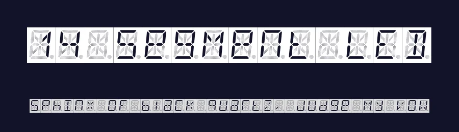 14 Segment LED by Anthony Robinson — Display Font — thumbnail 2