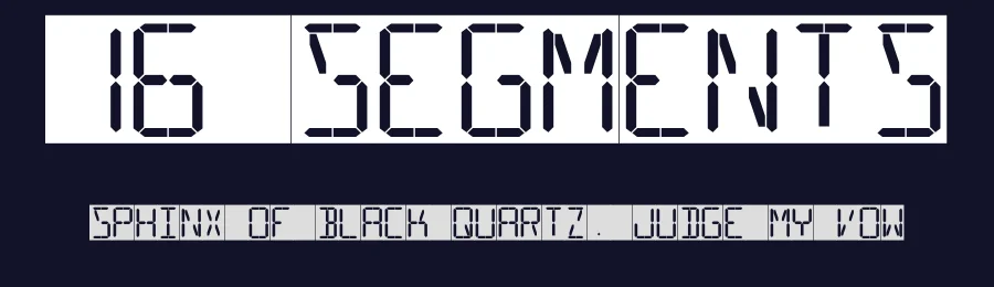 16 Segments by ThorType — Display Font — thumbnail 2