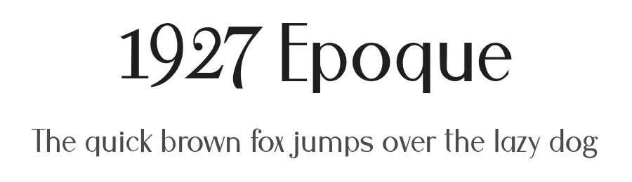 1927 Epoque