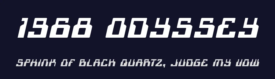 1968 Odyssey by Iconian Fonts — Display Font — thumbnail 2