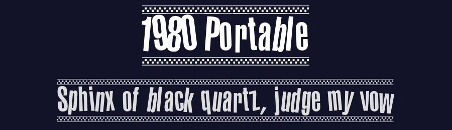 1980 Portable by Typodermic Fonts — Decorative Font — thumbnail 2