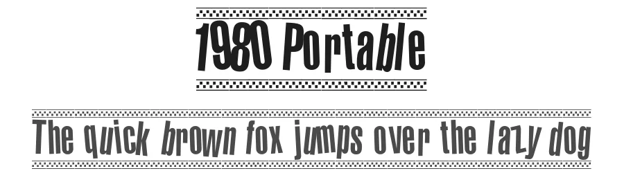 1980 Portable by Typodermic Fonts — Decorative Font