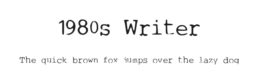 1980s Writer