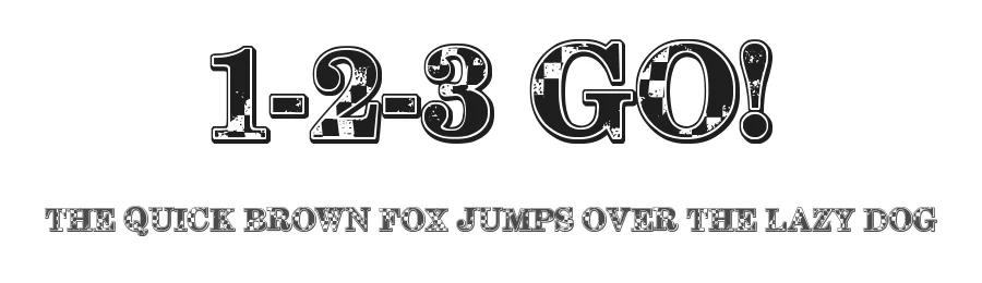 1-2-3 GO! by Jonathan Paquette — Decorative Font