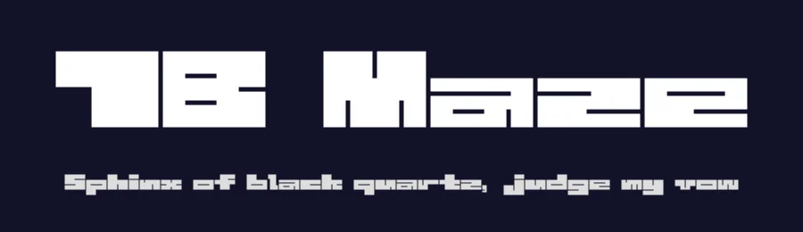 1B Maze by to-be — Display Font — thumbnail 2