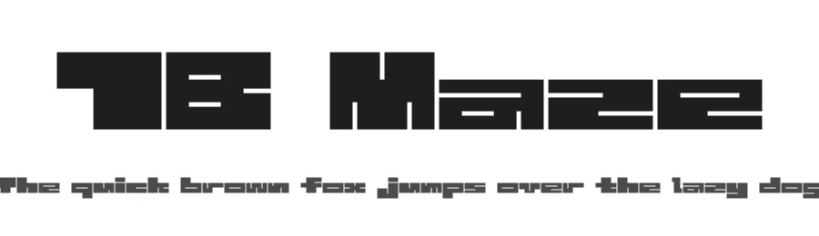 1B Maze by to-be — Display Font