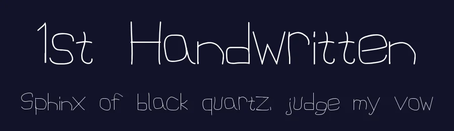 1st Handwritten by Rab1d Rabb1t — Script Handwritten Font — thumbnail 2