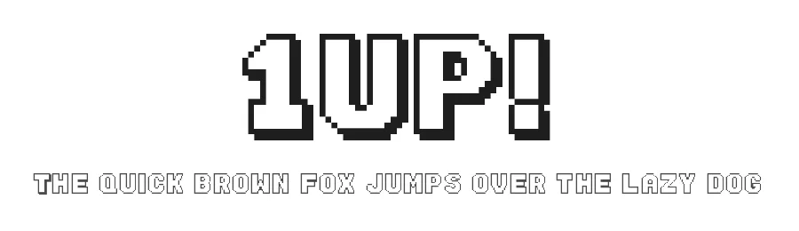 1UP! by Rikyozone — Display Font