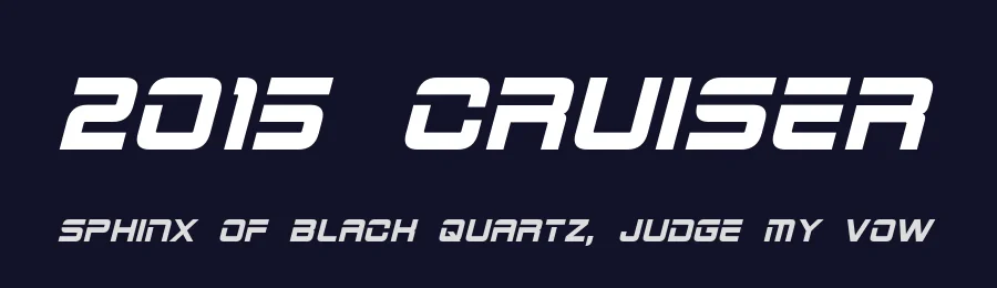 2015 Cruiser by Pixel Sagas — Display Font — thumbnail 2