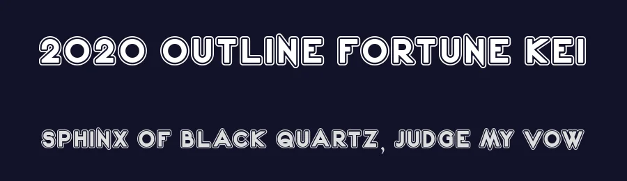 2020 Outline Fortune Kei by Arutype Studio — Decorative Font — thumbnail 2