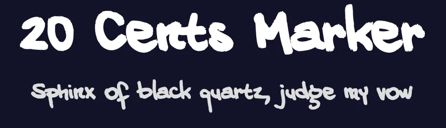 20 Cents Marker by Vinz — Script Handwritten Font — thumbnail 2