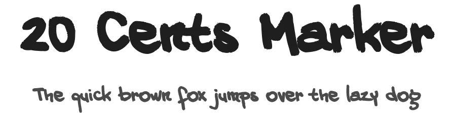 20 Cents Marker by Vinz — Script Handwritten Font