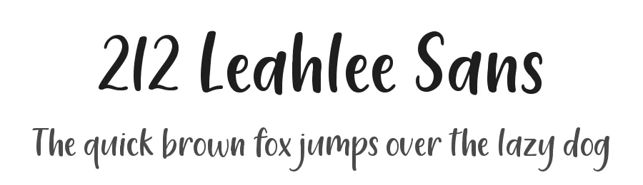 212 Leahlee Sans