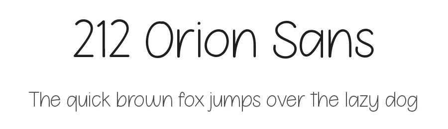 212 Orion Sans