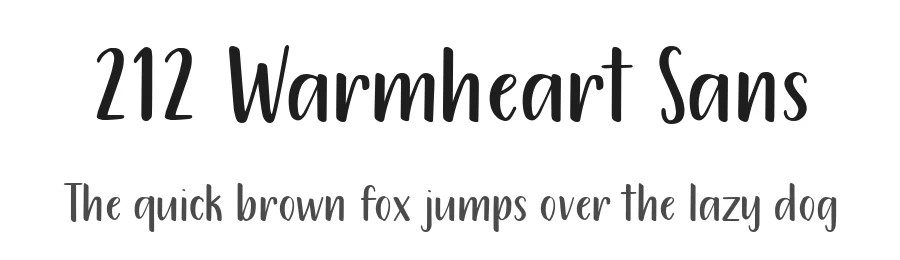 212 Warmheart Sans