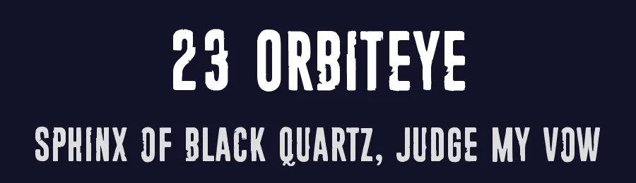 23 Orbiteye by Juha Korhonen — Decorative Font — thumbnail 2