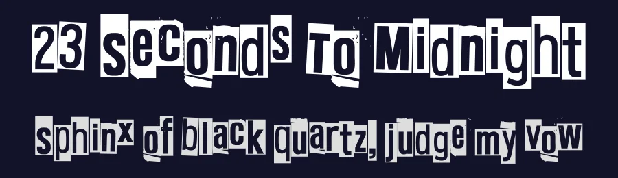 23 Seconds To Midnight by Juha Korhonen — Decorative Font — thumbnail 2