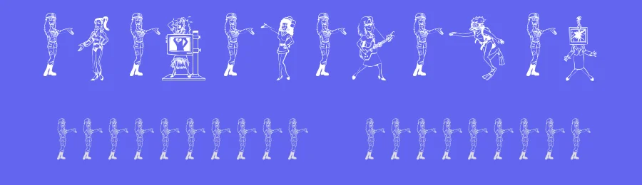26Woman — Dingbats Font — thumbnail 3