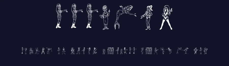 26Woman — Dingbats Font — thumbnail 2