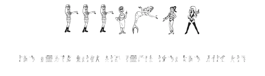26Woman — Dingbats Font