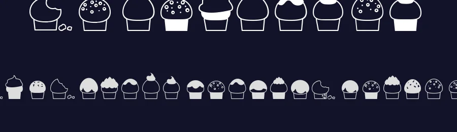 32 cupcakes by MeCreativa — Dingbats Font — thumbnail 2