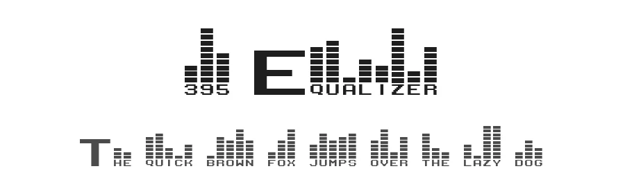 395 Equalizer by Anthony Robinson — Display Font