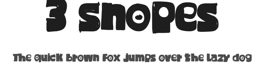 3 Snopes by paintblack — Decorative Font