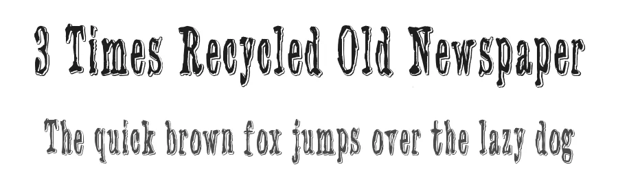 3 Times Recycled Old Newspaper
