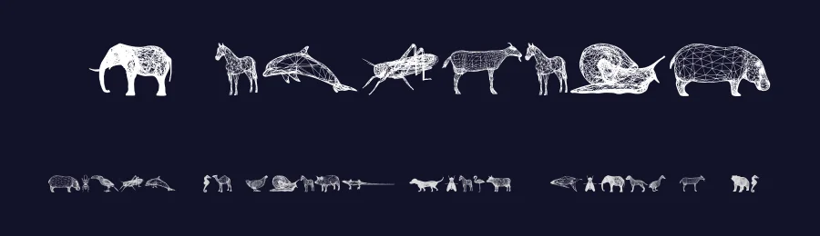 3D Animals by Vladimir Nikolic — Dingbats Font — thumbnail 2