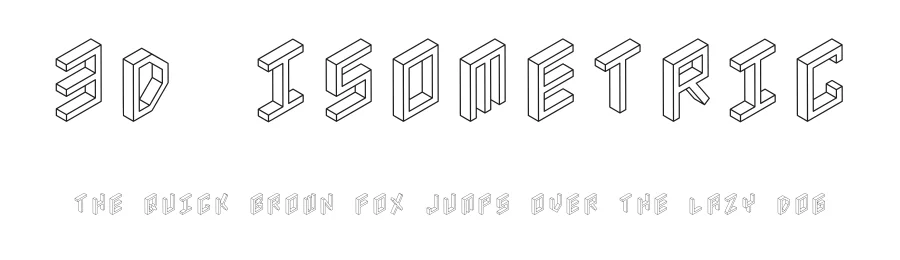 3D Isometric by GGBotNet — Display Font
