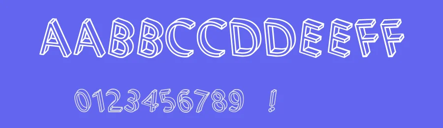 3D Letters by Vladimir Nikolic — Decorative Font — thumbnail 3