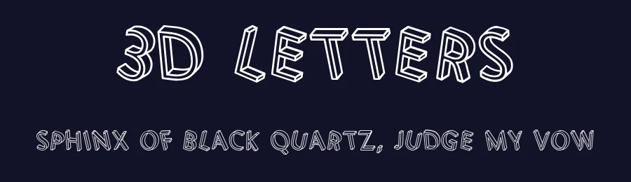 3D Letters by Vladimir Nikolic — Decorative Font — thumbnail 2