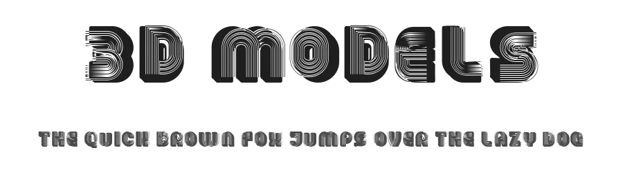 3D Models by Vladimir Nikolic — Decorative Font