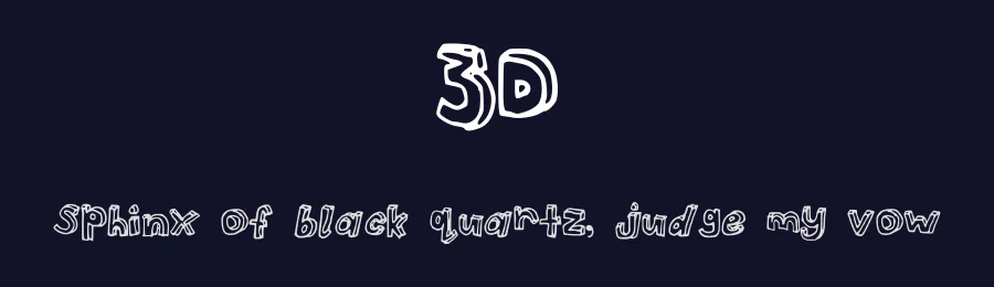 3D by Paula Tennet — Decorative Font — thumbnail 2
