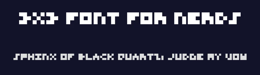 3x3 Font for Nerds by Norwegian Ink / Design for Dough — Display Font — thumbnail 2