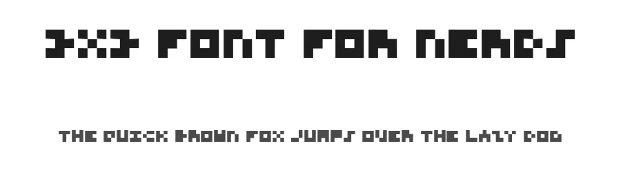 3x3 Font for Nerds by Norwegian Ink / Design for Dough — Display Font