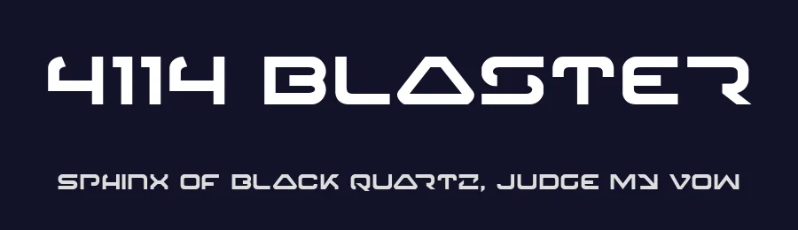 4114 Blaster by Iconian Fonts — Display Font — thumbnail 2